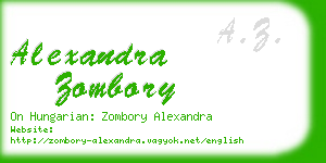 alexandra zombory business card